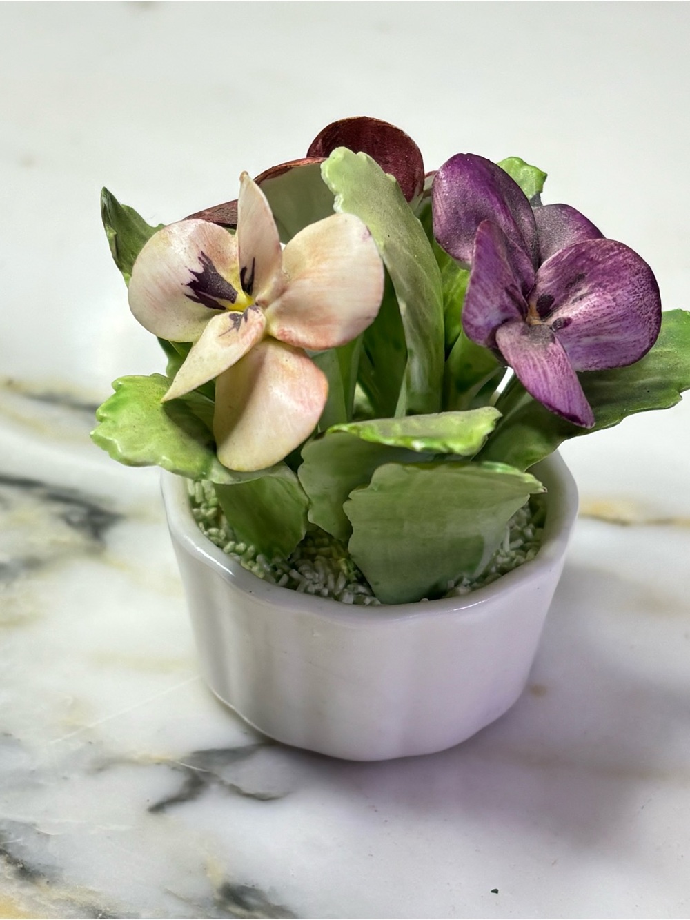 Golden Crown E & R bone china  pansies